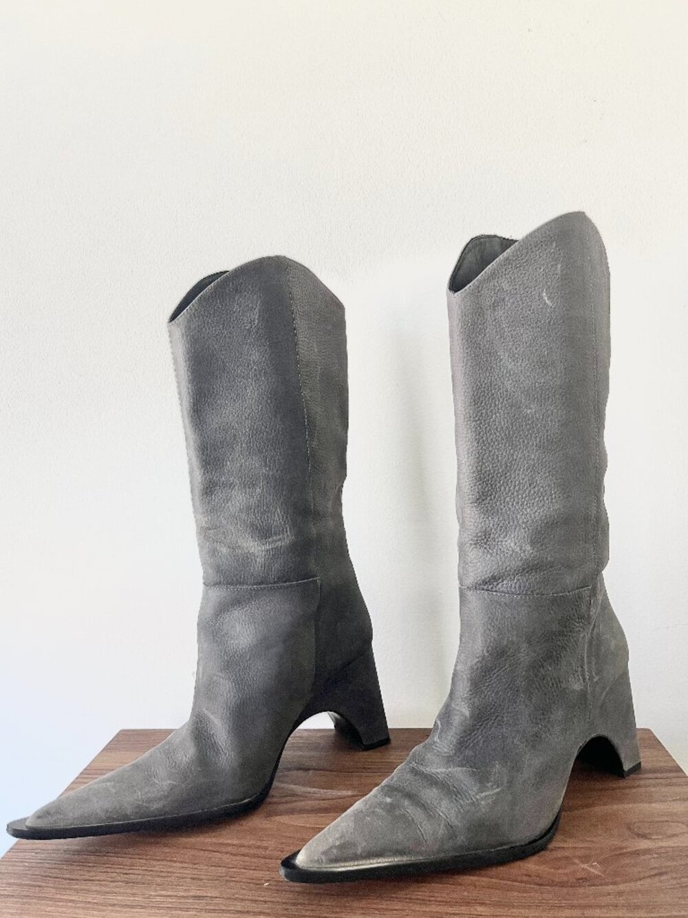 Coperni Women's Grey and Silver Boots